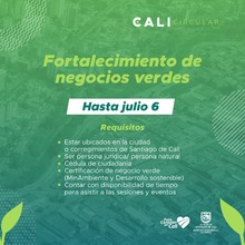 Participa de la convocatoria para fortalecer el ecosistema de Econom&iacute;a Circular de Cali