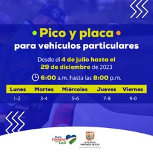 As&iacute; ser&aacute; la rotaci&oacute;n del &lsquo;pico y placa&rsquo; en Cali a partir del martes 4 de julio