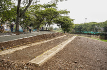 Parque Pac&iacute;fico avanza en la construcci&oacute;n de su plazoleta peatonal e instalaci&oacute;n de letras monumentales