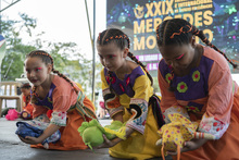 Mercedes Monta&ntilde;o brill&oacute; en la noche de luna llena en San Antonio