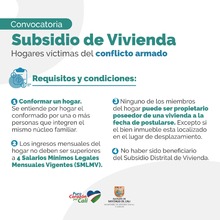 Abierta convocatoria de subsidio para adquisici&oacute;n de vivienda para v&iacute;ctimas del conflicto armado