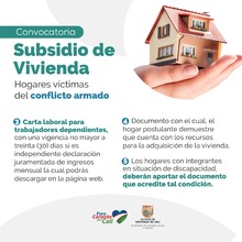 Abierta convocatoria de subsidio para adquisici&oacute;n de vivienda para v&iacute;ctimas del conflicto armado