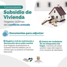 Abierta convocatoria de subsidio para adquisici&oacute;n de vivienda para v&iacute;ctimas del conflicto armado