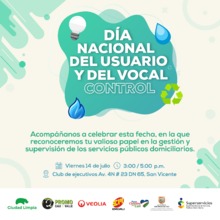 Celebraci&oacute;n D&iacute;a Nacional del Usuario y Vocal de Control Social