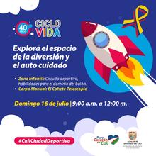 Patriotismo y cohetes, este domingo en la Ciclovida