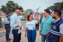 Secretar&iacute;a del Deporte prepara su mural multicolor en el Bulevar de Oriente