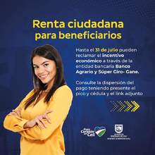 No son necesarias largas filas para cobrar Renta Ciudadana