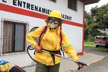 Yuritza Bocanegra, una guerrera de la Brigada Forestal de Bomberos Cali