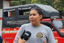 Yuritza Bocanegra, una guerrera de la Brigada Forestal de Bomberos Cali