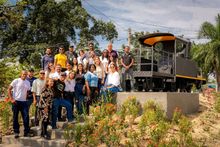 Monumento al Ferrocarril volvi&oacute; a su pedestal