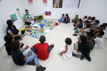 200 niños migrantes participaron en una jornada pedagógica y recreativa 