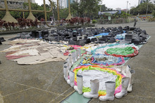 Del reciclaje al arte, m&aacute;s de 1700 kilos de desechos ahora son una escultura 