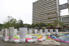 Del reciclaje al arte, m&aacute;s de 1700 kilos de desechos ahora son una escultura 