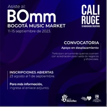 Convocatoria &lsquo;Cali Ruge&rsquo; en el Bogot&aacute; Music Market, una oportunidad para m&uacute;sicos y creativos 