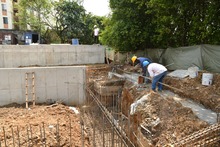 Lista la cimentaci&oacute;n en la obra del Instituto Popular de Cultura sede El Lido