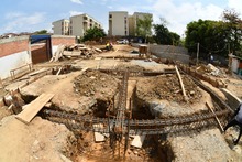 Lista la cimentaci&oacute;n en la obra del Instituto Popular de Cultura sede El Lido