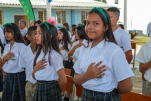 El corregimiento La Paz estrena coliseo en la sede educativa Saavedra Galindo 
