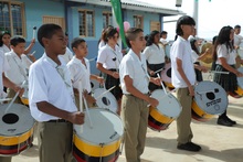 El corregimiento La Paz estrena coliseo en la sede educativa Saavedra Galindo 