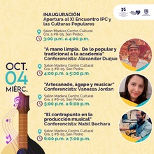 Las m&uacute;sicas populares y tradicionales son las protagonistas del XI  Encuentro IPC y las Culturas Populares