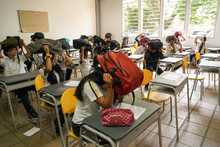 La I.E. Eustaquio Palacios se activ&oacute; en el &lsquo;Simulacro Nacional 2023&rsquo;