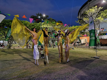 Cale&ntilde;os bailaron sobre las aguas del r&iacute;o Pance