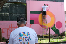 Festival Graficalia, Colores de Vida pint&oacute; la Avenida 6ta de Cali con su Mural Gozate la sexta, &iexcl;v&eacute;!