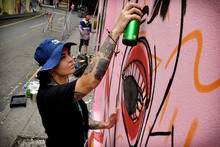 Pintada Artistas Ganadores de Graficalia Calle de la Salsa 2023