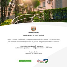 Segunda rendici&oacute;n de cuentas de la Secretar&iacute;a de Salud P&uacute;blica Distrital