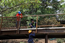 Con la estabilizaci&oacute;n del talud avanza cimentaci&oacute;n del &lsquo;puente verde&rsquo; sobre la avenida de Los Cerros 
