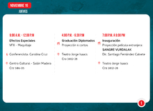 Programaci&oacute;n Noviembre 16