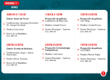 Programaci&oacute;n Noviembre 17