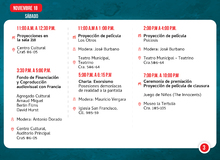 Programaci&oacute;n Noviembre 18