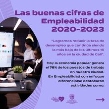 Las buenas cifras de empleabilidad de Desarrollo Econ&oacute;mico Distrital