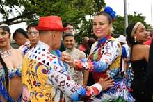 Brillo, color y elegancia, el atuendo que vistieron los bailarines del &lsquo;Sals&oacute;dromo Cali 2023&rsquo;