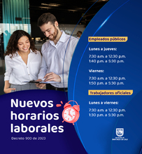Empleados p&uacute;blicos y trabajadores oficiales: estos son los horarios de la jornada laboral