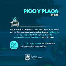 Medida de pico y placa en Cali: horarios y c&oacute;mo funcionar&aacute;