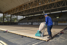 En 90 % se encuentra el avance de obras para la recuperaci&oacute;n del coliseo del barrio Mariano Ramos
