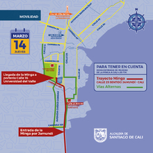 Ante la llegada de la Minga Ind&iacute;gena: estos son los puntos de concentraci&oacute;n y v&iacute;as alternas los d&iacute;as 14 y 15 de marzo