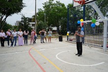Secretar&iacute;a del Deporte y la Recreaci&oacute;n entreg&oacute; cancha m&uacute;ltiple a los  habitantes del barrio Ol&iacute;mpico