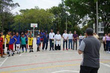 Secretar&iacute;a del Deporte y la Recreaci&oacute;n entreg&oacute; cancha m&uacute;ltiple a los  habitantes del barrio Ol&iacute;mpico