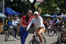 La bici se pedale&oacute;, se dibuj&oacute;, se disfrut&oacute; y hasta se bail&oacute;, en la celebraci&oacute;n de su d&iacute;a en la Ciclovida de Cali