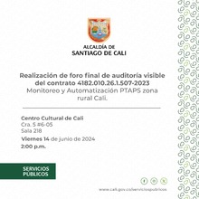 Foro final de auditor&iacute;as visibles al contrato No 507-2023