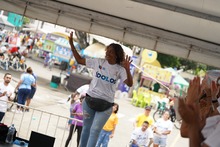 Los &lsquo;&iacute;dolos&rsquo; se presentaron en sociedad y animaron la jornada en la estaci&oacute;n Panamericana de la Ciclovida