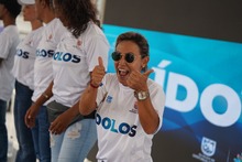 Los &lsquo;&iacute;dolos&rsquo; se presentaron en sociedad y animaron la jornada en la estaci&oacute;n Panamericana de la Ciclovida