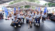 Los &lsquo;&iacute;dolos&rsquo; se presentaron en sociedad y animaron la jornada en la estaci&oacute;n Panamericana de la Ciclovida