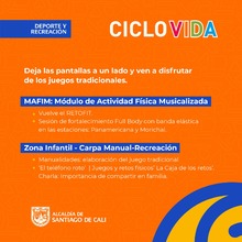 Este domingo con&eacute;ctate con la salud, el bienestar, el deporte y la  diversi&oacute;n: te esperamos en la Ciclovida