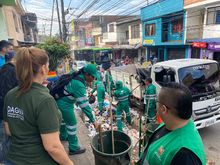 La renovada imagen del barrio Cortijo tras un masivo operativo de limpieza en un punto cr&iacute;tico de basuras