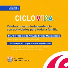 Celebremos la amistad y nuestra Independencia en el mejor parche: la  Ciclovida del domingo