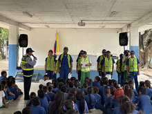 24 nuevos &lsquo;patrulleritos escolares&rsquo; de la Instituci&oacute;n Educativa General Santander est&aacute;n listos para promover la seguridad vial en Cali