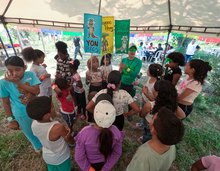 Con p&iacute;cnic, una tarde de cometas y actividades l&uacute;dicas, los ni&ntilde;os  fueron protagonistas en el jarill&oacute;n del r&iacute;o Cauca